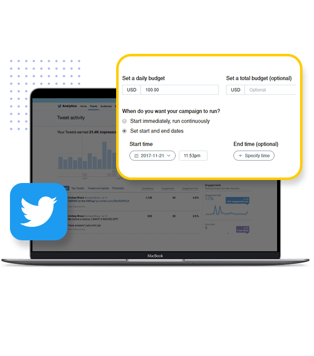 کمپین های تبلیغات twitter