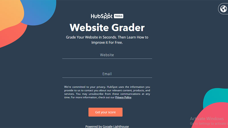ابزار رایگان سئو HubSpot’s Website Grader