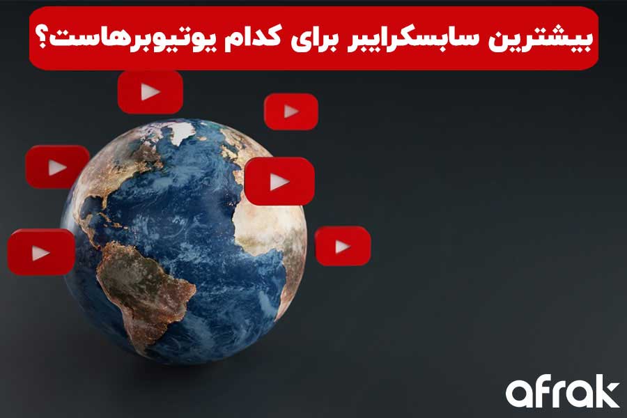 بهترین یوتیوبرهای جهان با بیشترین تعداد سابسکرایبر