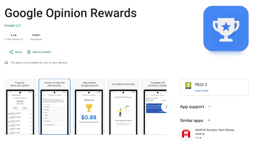 کسب درآمد با Google Opinion Rewards