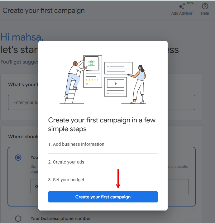 شروع ساخت اکانت گوگل ادز