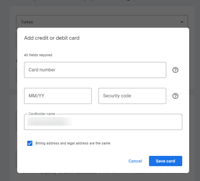 انتخاب روش پرداخت اکانت گوگل ادز
