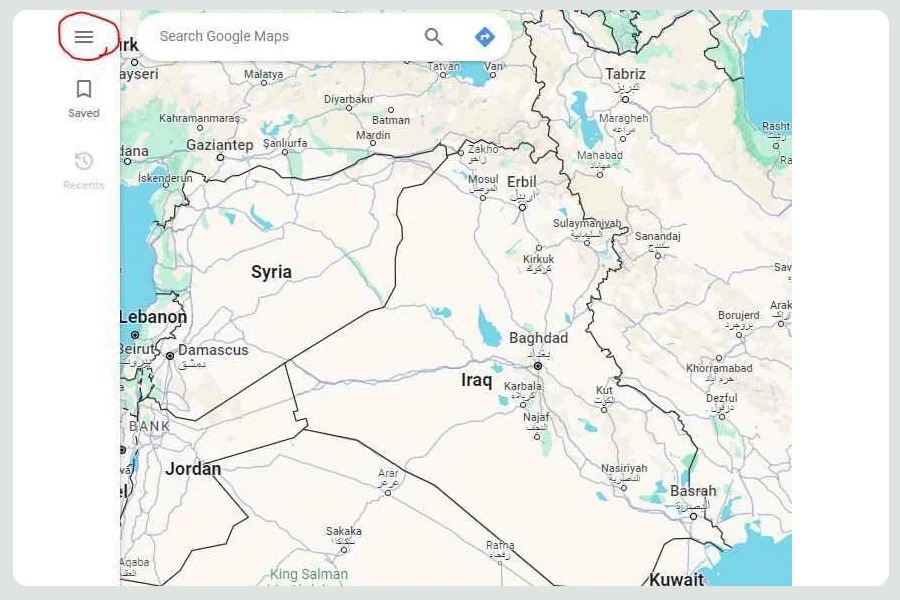 دسترسی به تنظیمات ثبت آدرس در گوگل مپ رایگان