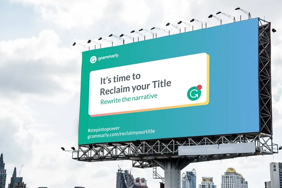 نمونه بنر تبلیغاتی حرفه ای Grammarly