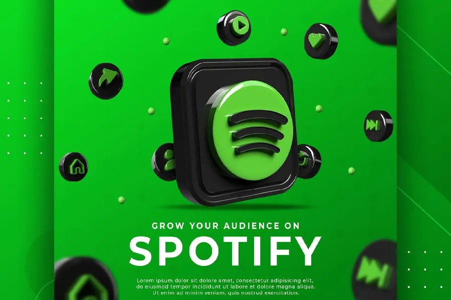 نمونه بنر تبلیغاتی Spotify بر اساس اصول طراحی بنر