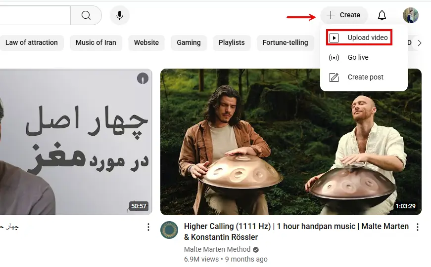 ایجاد و آپلود ویدیو در یوتیوب