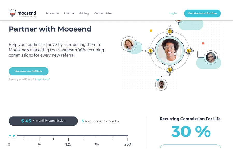 Moosend یکی از ابزارهای دیجیتال مارکتینگ
