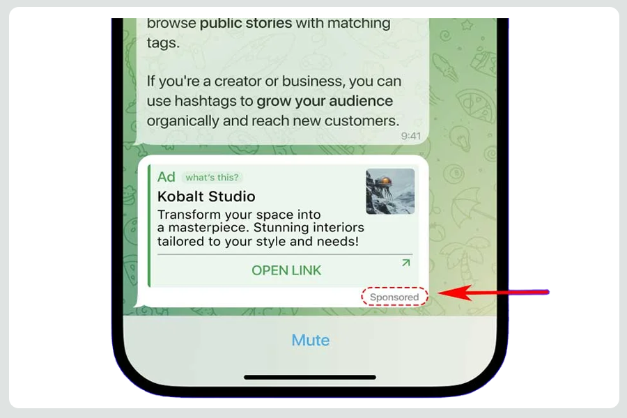 نبلیغات اسپانسری یکی از روش های تبلیغات در تلگرام