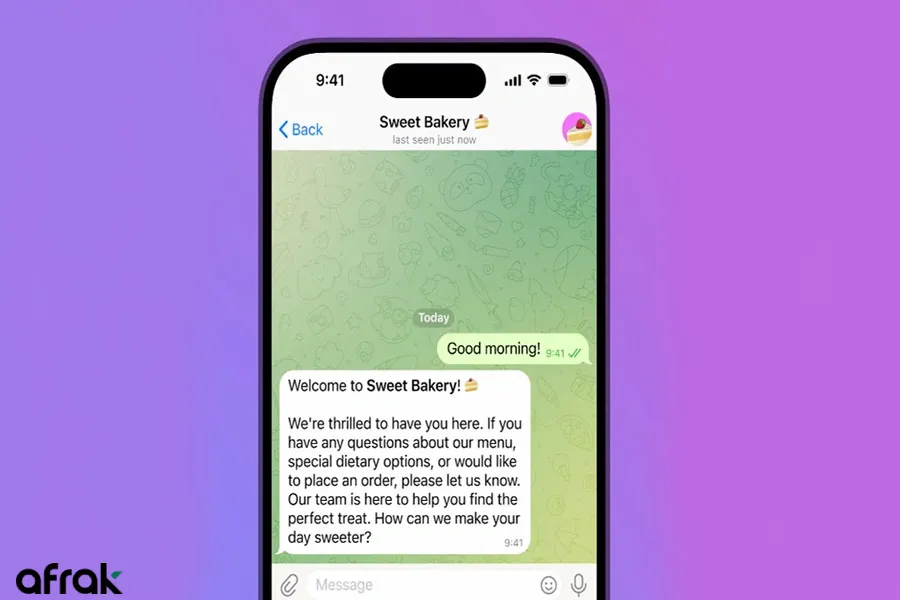 پیام خوش آمد گویی خودکار