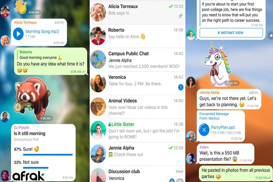 لینک اختصاصی چت در تلگرام تجاری