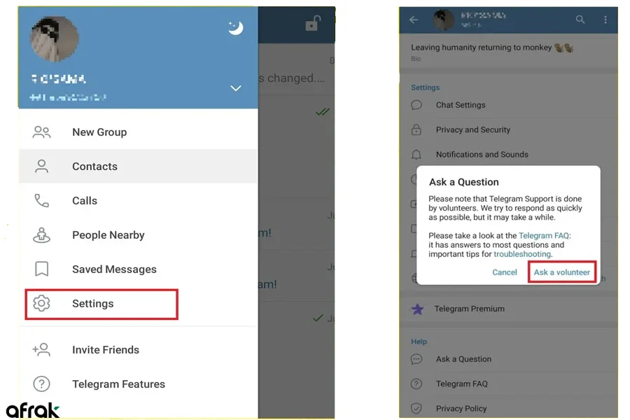 یکی از نشانه های بلاک تلگرام