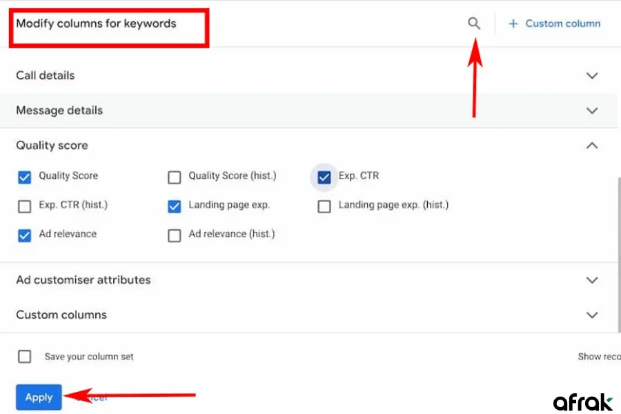محل نمایش کانورژنهای ثانویه
