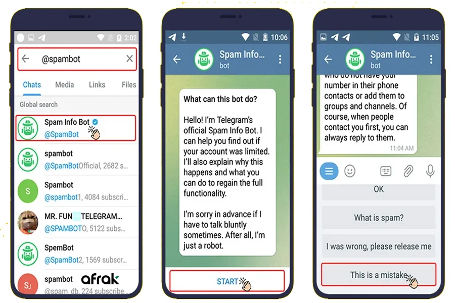 رفع بلاک تلگرام با ربات