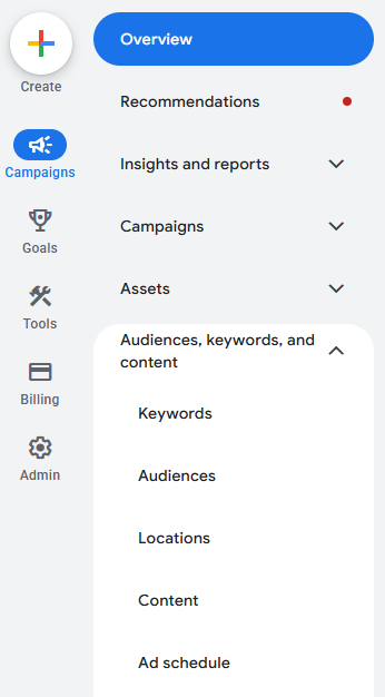 ورود به بخش Audience یا مخاطبان